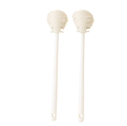 Premium Long-Handle Silicone Bottle Brush - Flexible Non-Scratch Cleaning Scrubber for Cups, Tumblers & Glassware